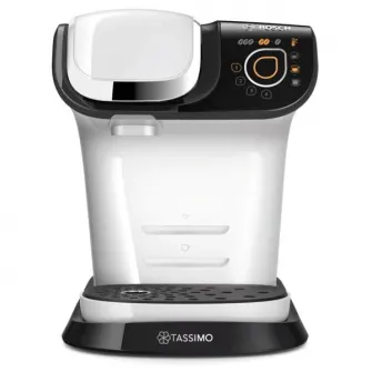 Espressor Bosch Tassimo MY WAY TAS6504, 1500W, 1.3 L, T-Disc, Tehnologie INTELLIBREW, 4 setari de memorie, capsule, Alb/Negru
