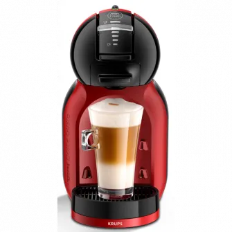 Espressor cu capsule KRUPS NESCAFÉ® Dolce Gusto® Mini Me KP123H10, 1500 W, capacitate rezervor 0.8 L ,15 bari presiune, Tehnologia Play & Select, functie Eco, rosu & negru