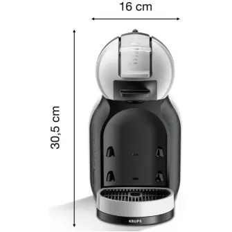 Espressor cu capsule KRUPS NESCAFÉ® Dolce Gusto® Mini Me KP123B10, 15 bari presiune, 1500 W, capacitate rezervor 0.8 L, functie Eco, gri