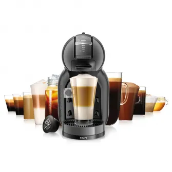 Espressor cu capsule KRUPS NESCAFÉ® Dolce Gusto® Mini Me KP123810, 15 bari presiune, 1500 W, capacitate rezervor 0.8 L, functie Eco, gri