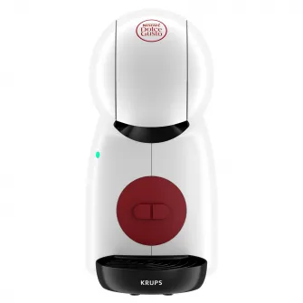 Espressor cu capsule KRUPS NESCAFÉ® Dolce Gusto® Piccolo XS KP1A3110, 15 bari presiune, 1600 W, capacitate rezervor 0.8 L, functie Eco, alb & rosu