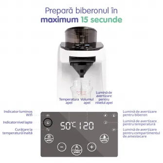 Espressor inteligent pentru prepararea formulei de lapte Easycare Baby, cu aplicatie