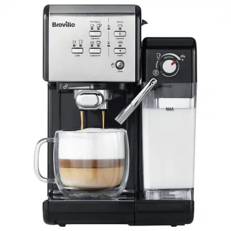Espressor manual Breville VCF108X Prima Latte II, 19 bar, 1.5 L, recipient lapte 0.6 L, Argintiu
