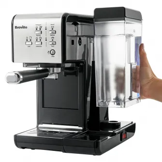 Espressor manual Breville VCF108X Prima Latte II, 19 bar, 1.5 L, recipient lapte 0.6 L, Argintiu