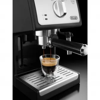 Espressor manual De'Longhi Active line ECP33.21.BK, 1100 W, 1.1 L, 15 bar, sistem Cappuccino, negru