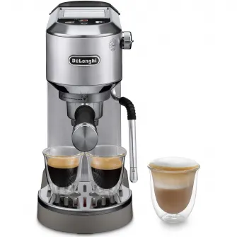 Espressor manual De’Longhi Dedica Duo EC890.M, 1450W, 15 bar, argintiu
