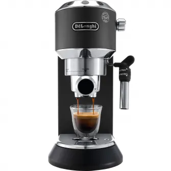 Espressor manual De’Longhi Dedica EC 685.BK, 1300 W, 1.1 L, 15 bari, Negru mat