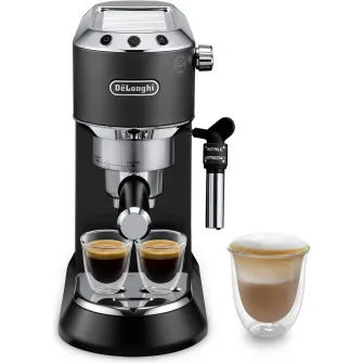 Espressor manual De’Longhi Dedica EC 685.BK, 1300 W, 1.1 L, 15 bari, Negru mat
