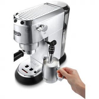 Espressor manual De'Longhi Dedica Style EC 685, 1300 W, 15 Bar, 1.1 l, Slim, Inox