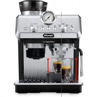 Espressor manual De'Longhi La Specialista ARTE EC9155.MB, 1400 W, 1.5L, 15 bar, negru/ argintiu
