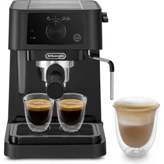 Espressor manual DE’LONGHI Stilosa EC 235.BK, 1l, 1100W, 15 bari, Negru