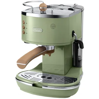 Espressor manual De'Longhi Vintage ECOV311.GR, 15 bar, 1.4 l, Sistem Cappuccino, Verde