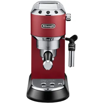 Espressor manual DeLonghi Dedica Style EC 685, 1300 W, 15 Bar, 1.1 l, Slim, Rosu