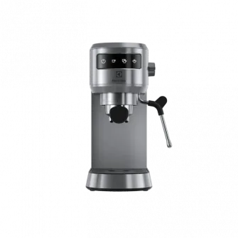 Espressor manual Electrolux Explore 6 E6EC1-6ST, 1400W, 15 bar, 1l, suport incalzit pentru cesti, selector frontal digital, tehnologie Thermo-Block pentru incalzire rapida, Auto-Shot Volume Control, optiune apa fierbinte, notificare decalcifiere, inox