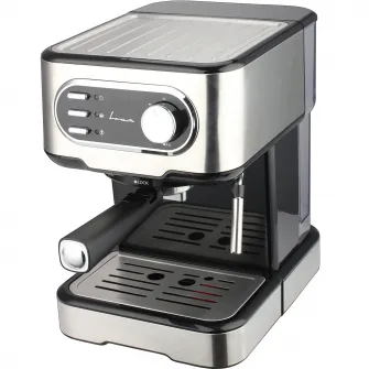 Espressor manual FRAM FEM-850BKSS, 850W, 15 bar, rezervor apa 1.5L, Argintiu