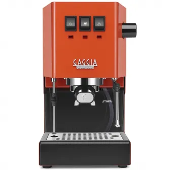 Espressor manual GAGGIA Classic E24 Orange, 1350W, 15 bar, portafiltru professional inox 58 mm, 3 site incluse, valva solenoida, teava apa/abur professionala, boiler interior alama, Portocaliu
