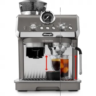 Espressor manual La Specialista Arte Evo EC9255.T, 1,7l, 15 bar, 1550 W, extractie la rece, argintiu inchis