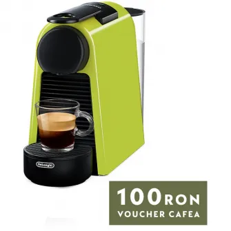 Espressor Nespresso by De’Longhi Essenza Mini Green EN85.L, 1260 W, 19 bari, 0.6 l, verde + 14 capsule cadou