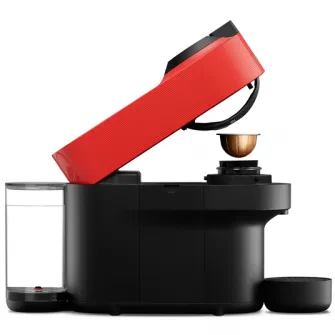 Espressor Nespresso by Krups Vertuo Pop XN920510, 1500W, tehnologie de extractie Centrifuzie, 4 retete de cafea, 0.56 l, rosu