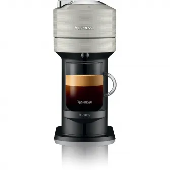 Espressor Nespresso by Krups XN910B10 Vertuo Next, 1500W, Tehnologie de extractie Centrifuzie, Conectare la telefon, 1.1L, Gri + 12 capsule cadou