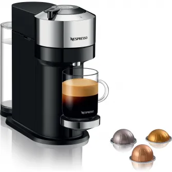 Espressor Nespresso De'Longhi Vertuo Next Deluxe ENV120.C, 1500W, Centrifusion™, Conectare la telefon, 1.1L, chrome + set capsule degustare