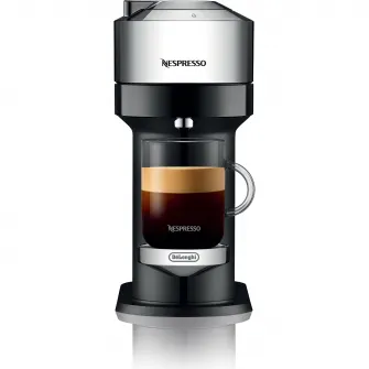 Espressor Nespresso De'Longhi Vertuo Next Deluxe ENV120.C, 1500W, Centrifusion™, Conectare la telefon, 1.1L, chrome + set capsule degustare