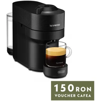 Espressor Nespresso De'Longhi Vertuo Pop ENV90.B, 1260W, Centrifusion™, Conectare la telefon, 0.6L, Negru + set capsule degustare