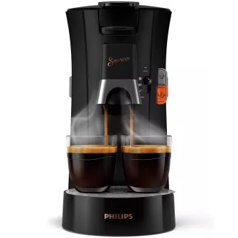 Espressor Philips Senseo Select CSA240/61, Crema Plus, Intensity Plus, Memory Plus, 12 bauturi, 1450 W, Capacitate rezervor apa 0.9 l, Presiune pompa 1 bar, Negru