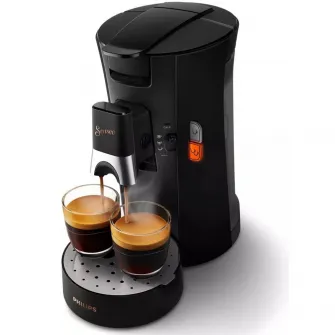 Espressor Philips Senseo Select CSA240/61, Crema Plus, Intensity Plus, Memory Plus, 12 bauturi, 1450 W, Capacitate rezervor apa 0.9 l, Presiune pompa 1 bar, Negru