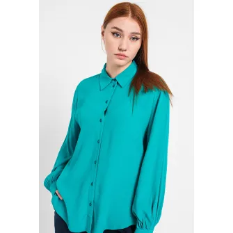 Esprit, Camasa cu terminatie rotunjita, Verde persan, S