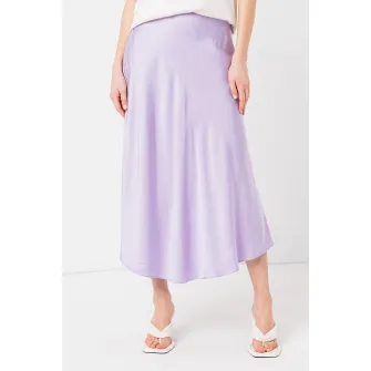 Esprit, Fusta midi cu aspect satinat, Lila, 38