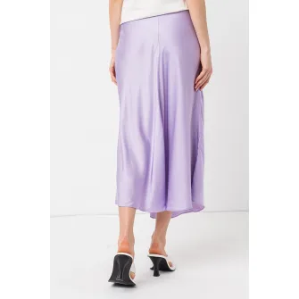 Esprit, Fusta midi cu aspect satinat, Lila, 38