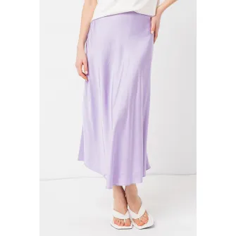 Esprit, Fusta midi cu aspect satinat, Lila, 38