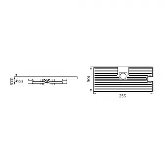 Etajera Idrobric, pentru bara de dus, fixare prin clipsare, suport reglabil pentru para de dus, suport dublu si carlige, ABS, crom lucios, pentru barele de dus O 22-24-25 mm
