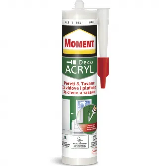 Etansant acrilic pentru reparatii Moment, 280 ml, alb, aplicare pistol
