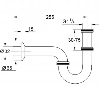 Evacuare Grohe 28947000, 1 1/4'', cromata
