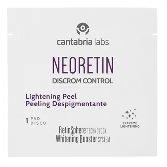Exfoliant corector de pigmentare sub forma de dischete Cantabria Neoretin DC Pigment Peel, 6 x 1 ml