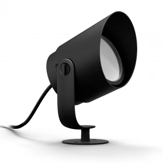 Extensie spot LED RGB pentru exterior Philips Lily XL Hue, 15W (80W), 1050 lm, lumina alba si colorata, IP65, metal, Negru