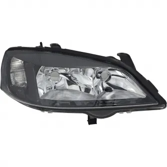 Far dreapta fata halogen TYC, pentru Opel Astra G 1998-2005 culoare Negru
