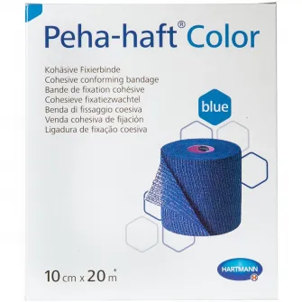 Fasa elastica autoadeziva Hartmann, Peha-haft, Albastru, 10 cm x 20 m