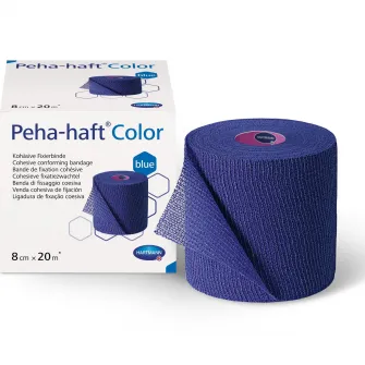 Fasa elastica autoadeziva Hartmann, Peha-haft, Albastru, 8 cm x 20 m