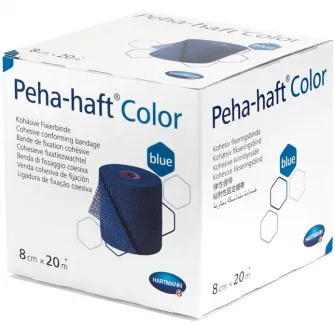 Fasa elastica autoadeziva Hartmann, Peha-haft, Albastru, 8 cm x 20 m