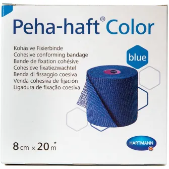 Fasa elastica autoadeziva Hartmann, Peha-haft, Albastru, 8 cm x 20 m