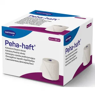 Fasa elastica de fixare Hartmann, Peha-Haft, Autoadeziva, Fara latex, 6 cm x 20 m