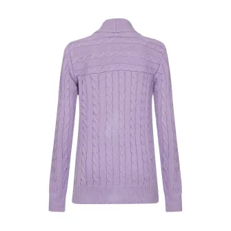 FELIX HARDY, Cardigan din amestec de bumbac cu model torsade, Lila, S