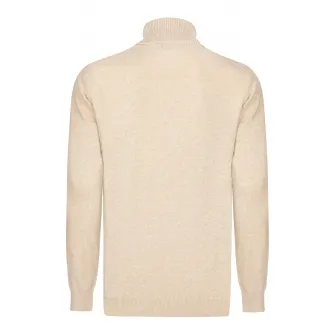 Felix Hardy, Pulover de bumbac cu guler inalt, Bej deschis, 2XL