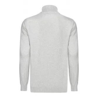 Felix Hardy, Pulover de bumbac cu guler inalt, Gri deschis melange, 2XL