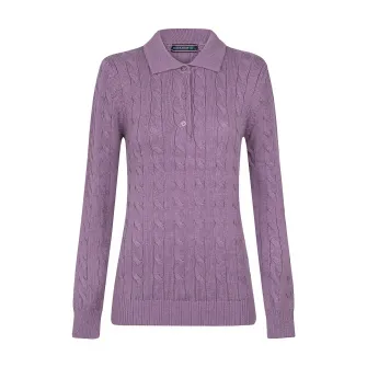 Felix Hardy, Pulover polo cu model torsade, Lila, S