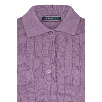 Felix Hardy, Pulover polo cu model torsade, Lila, S