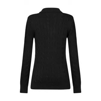 Felix Hardy, Pulover polo cu model torsade, Negru, XL